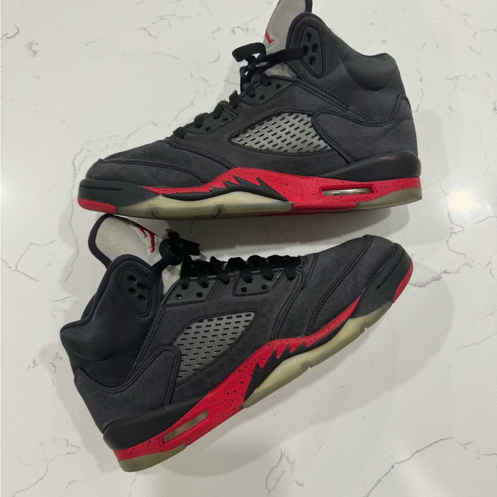 Nike Air Jordan 5 Satin Bred Shoes Youth Size 7Y Athletic Basketball Sneakers